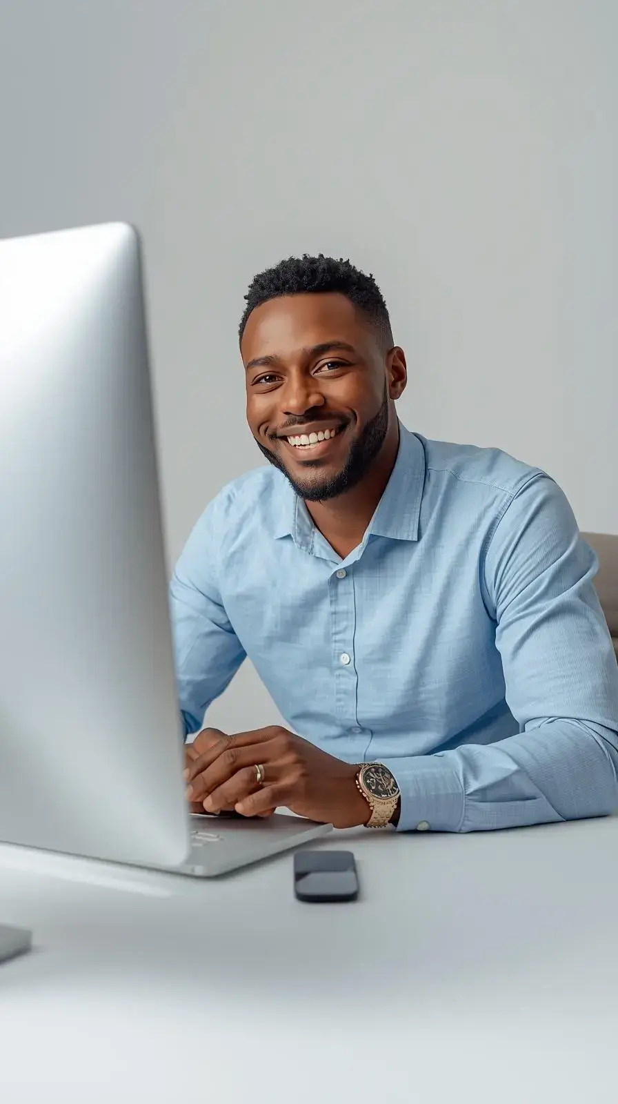 un-homme-de-38-ans-en-train-de-regarder-un-ordinateur-en-souriant