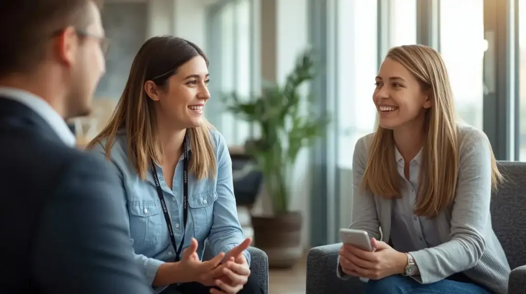 echange entre deux personnes