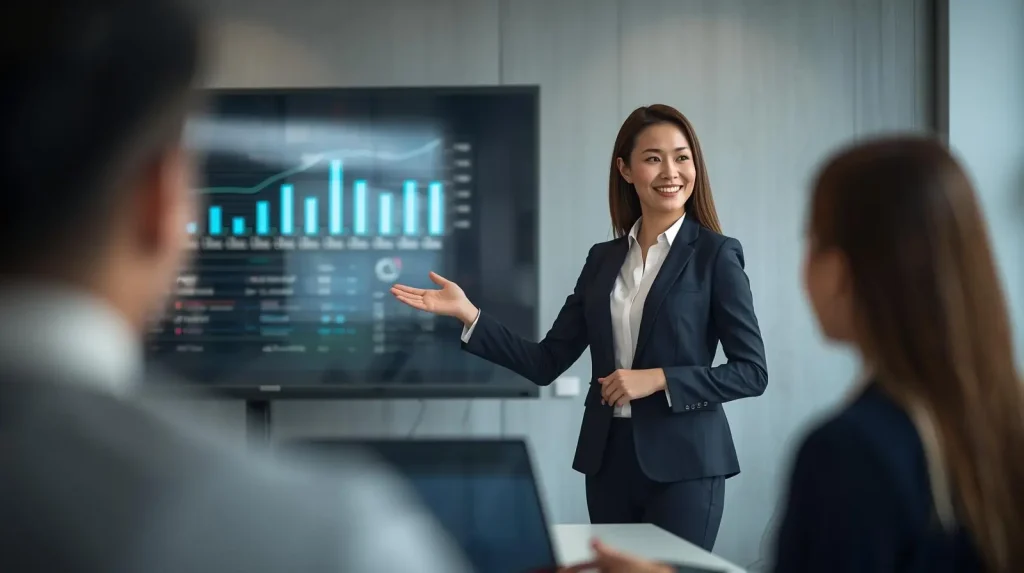 Presentation powerpoint en réunion